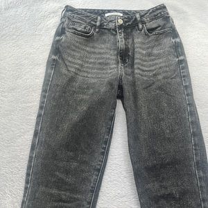 Pacsun black/grey jeans high rise fitted